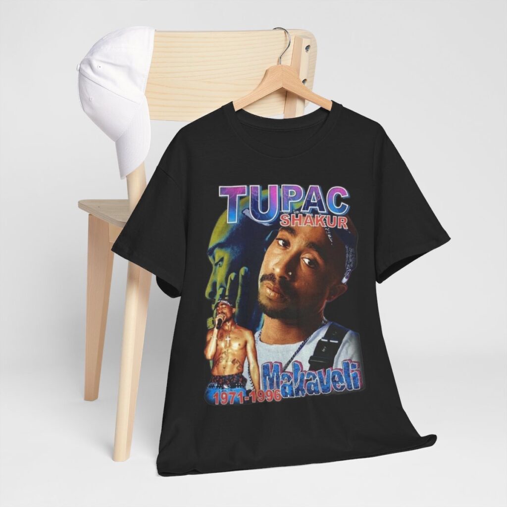 tupac vintage rap tee hanging