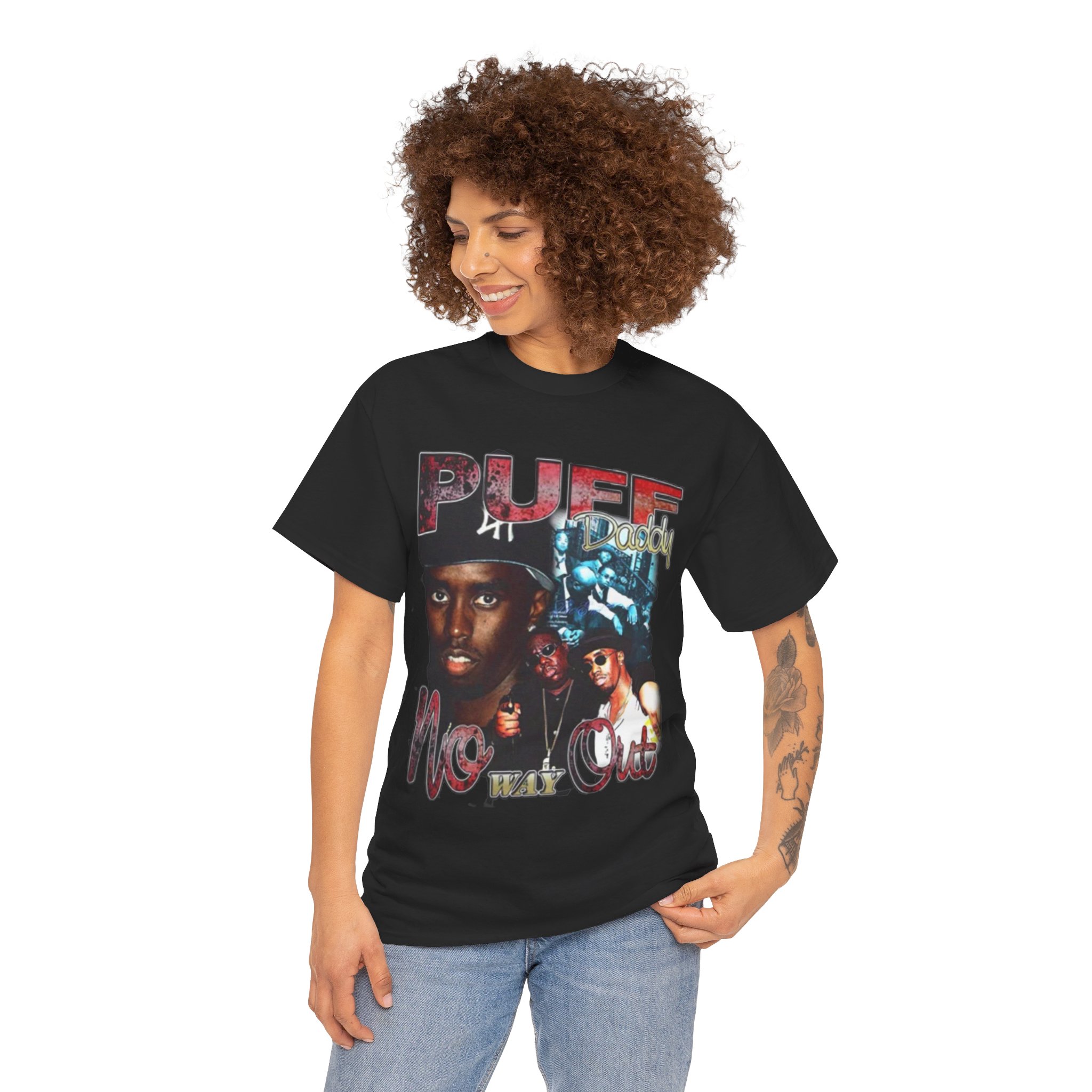 women modeling for vintage rap tees