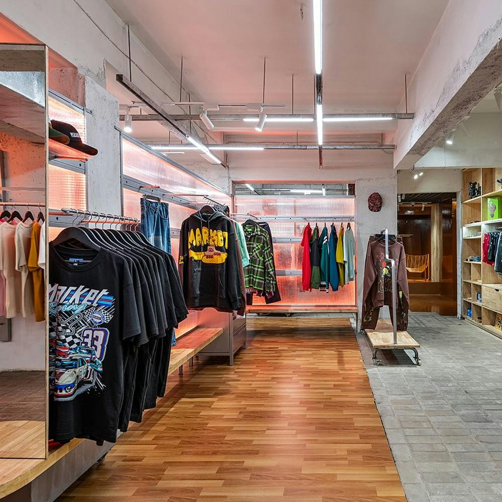 a hypebeast brand store housing big brands in the history of streetwear