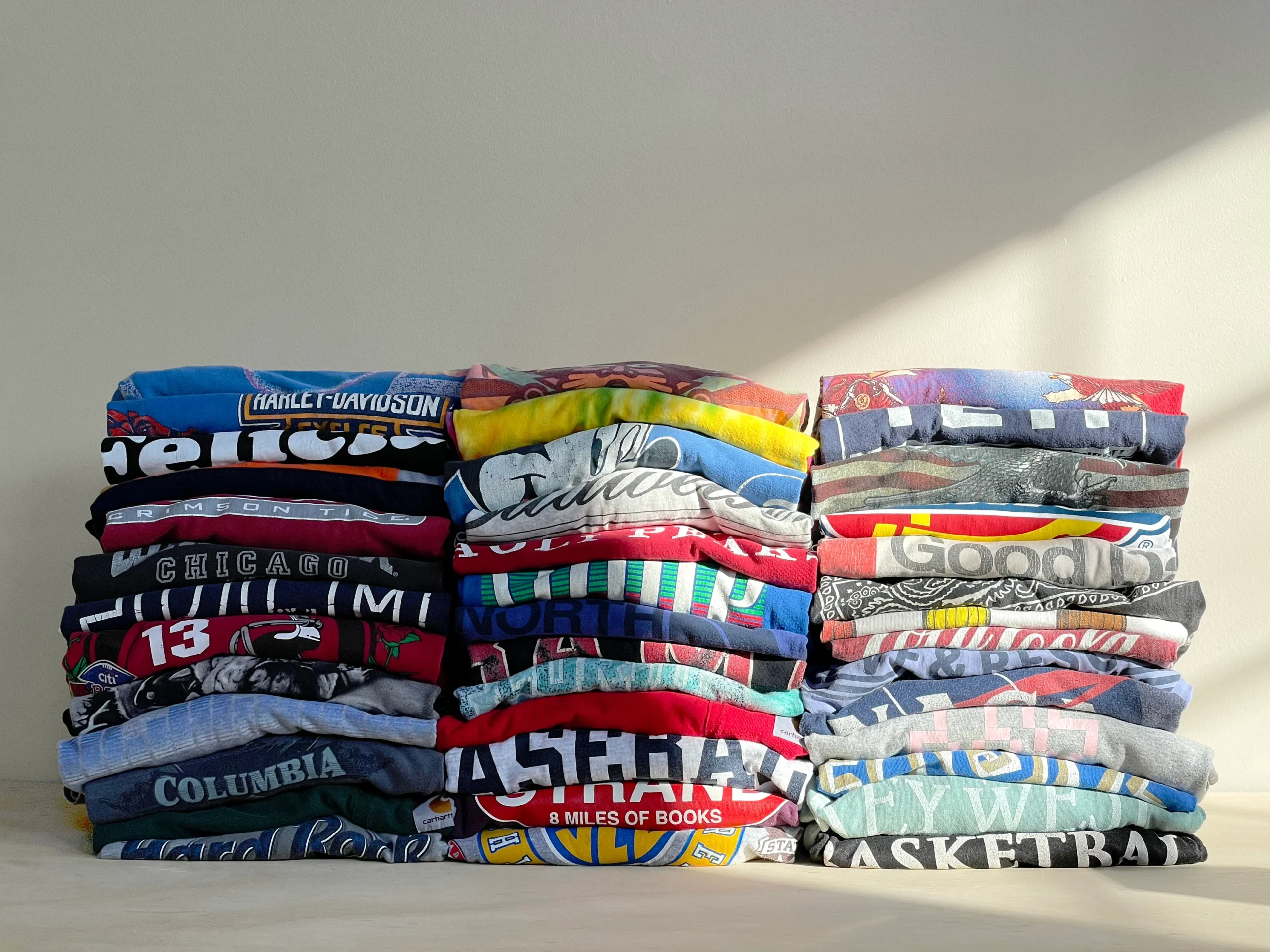 a curation of graphic tees