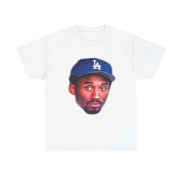 a white Kobe Bryant Big Head Shirt