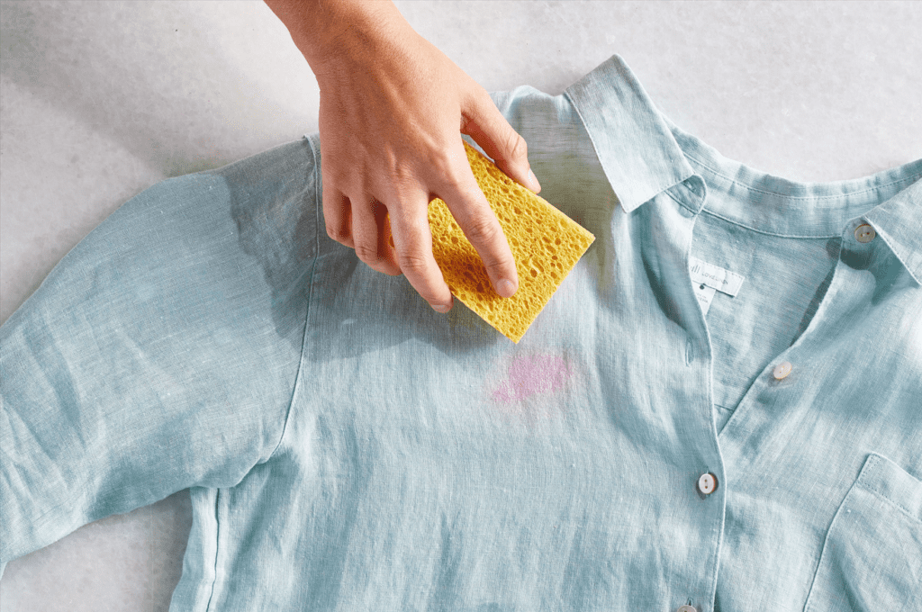 treating stains on a vintage shirt