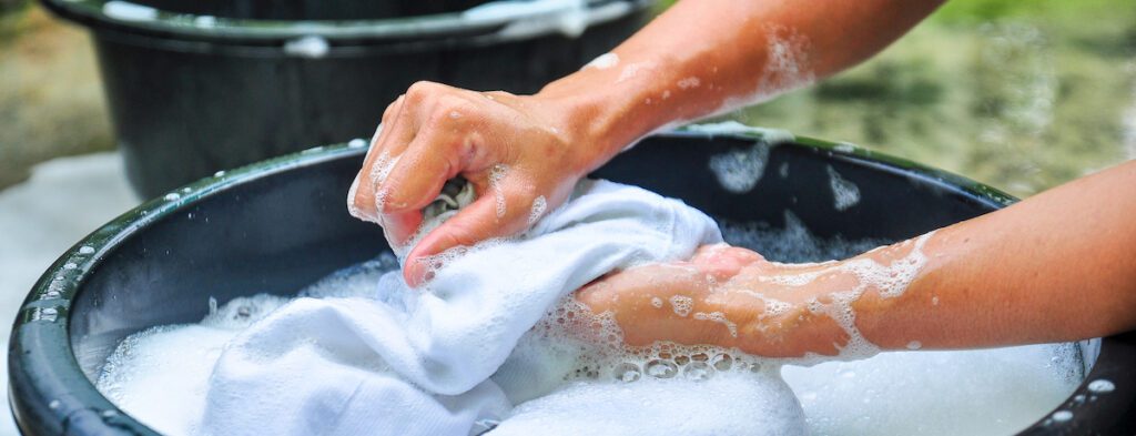 hand Washing Vintage Clothes
